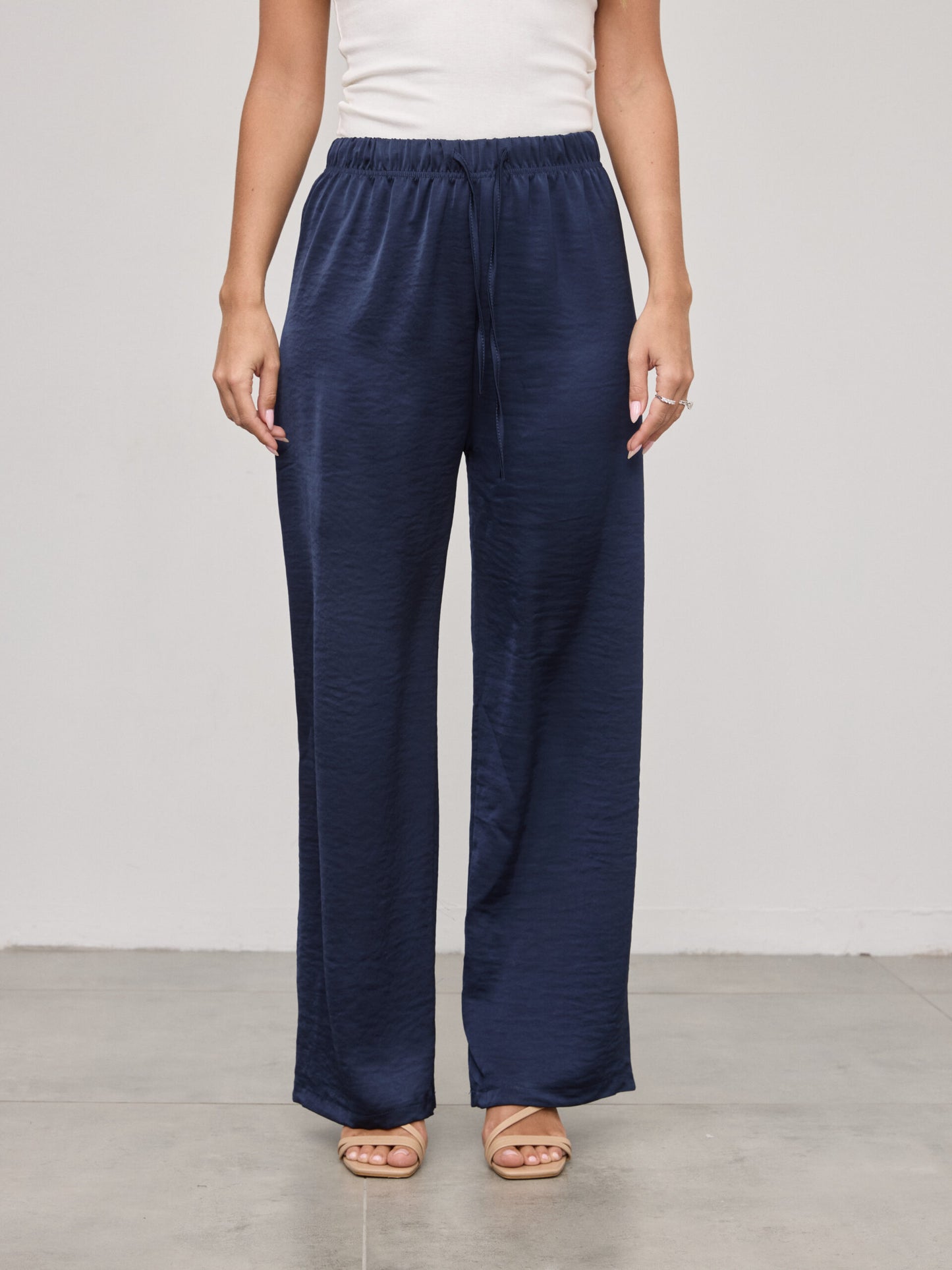 מכנסי סאטן מרסל | כחול