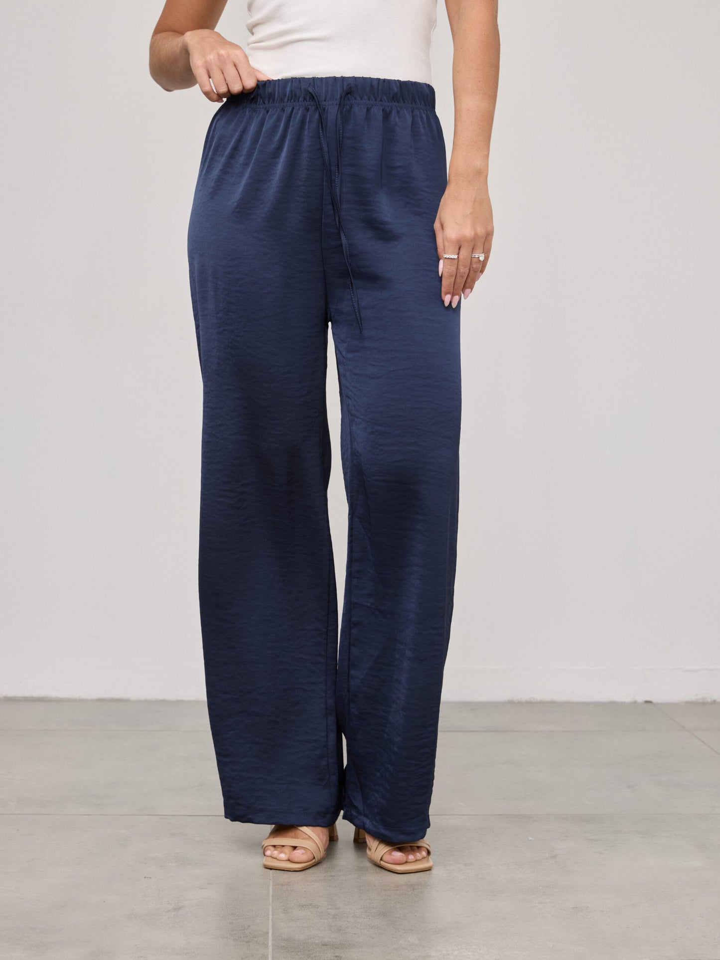 מכנסי סאטן מרסל | כחול