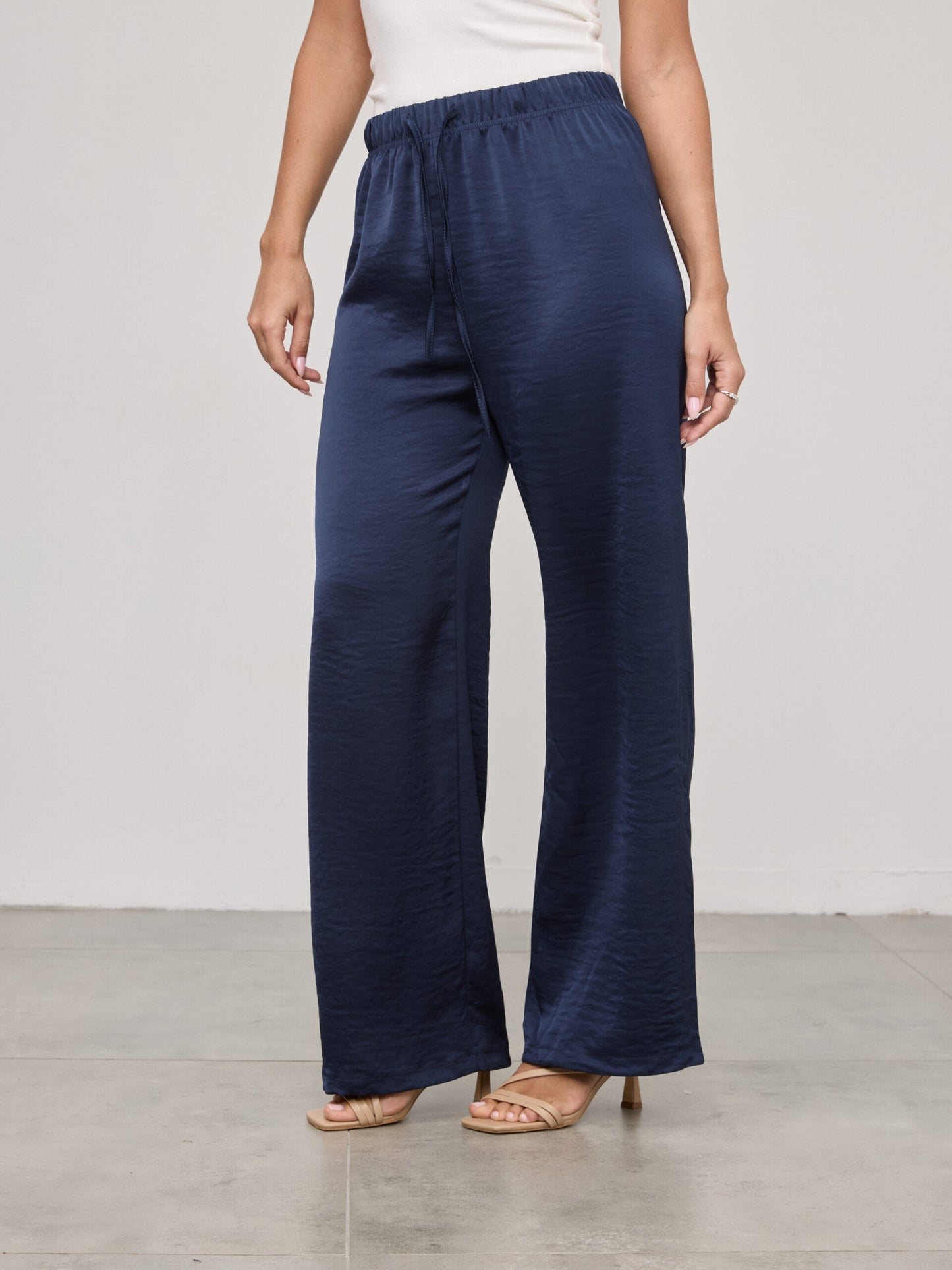 מכנסי סאטן מרסל | כחול