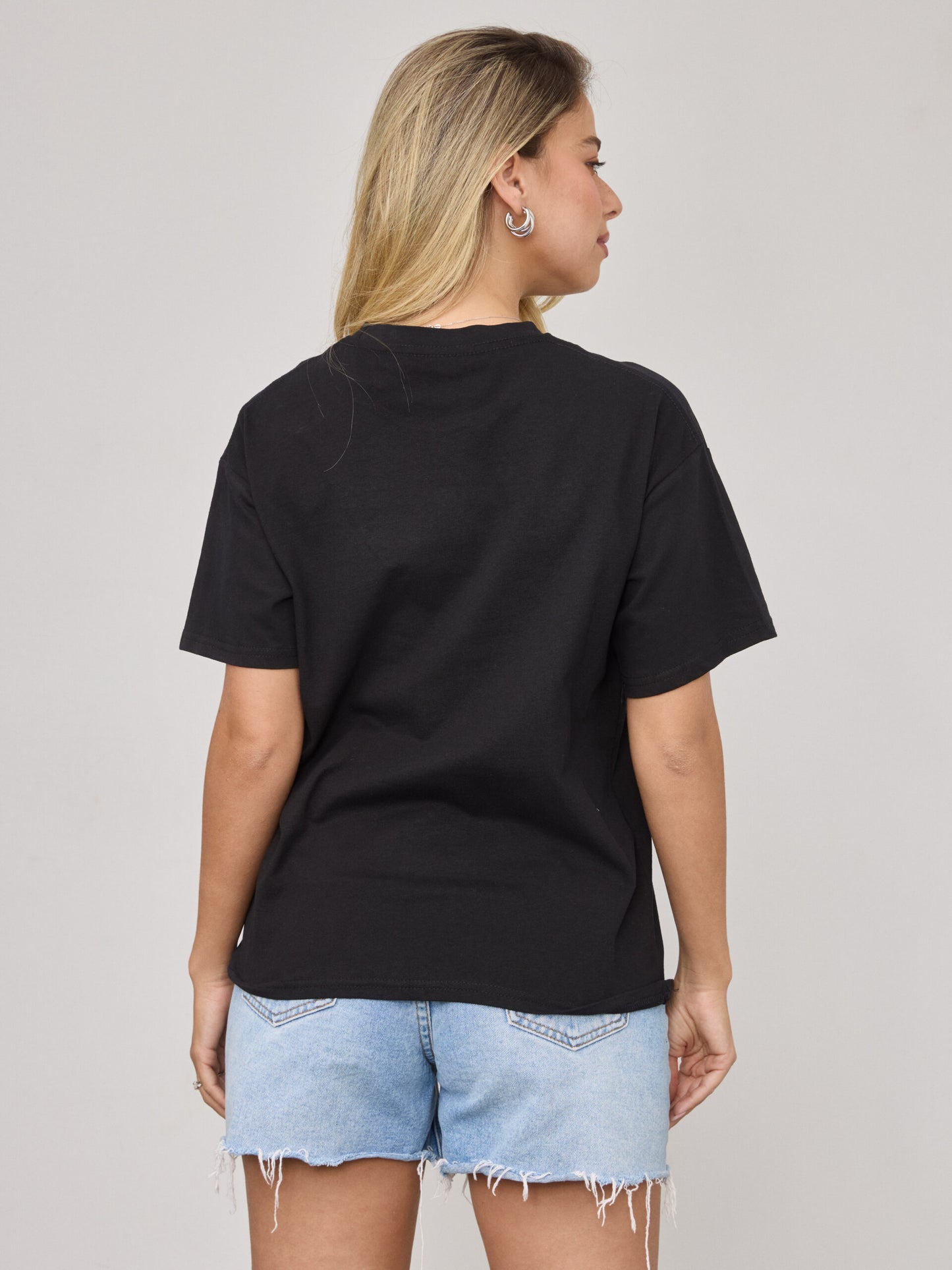 טישירט הדפס סמיילי הוליס | שחור