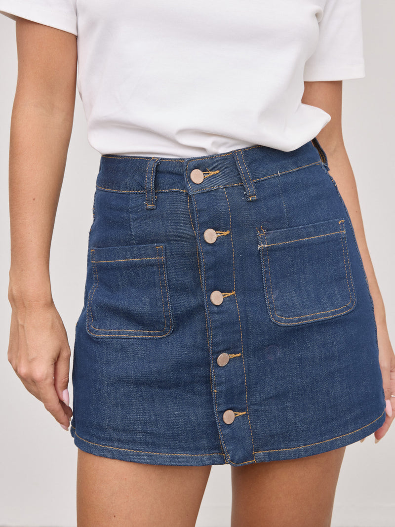 מכנסי חצאית ג'ינס ניילין | כחול