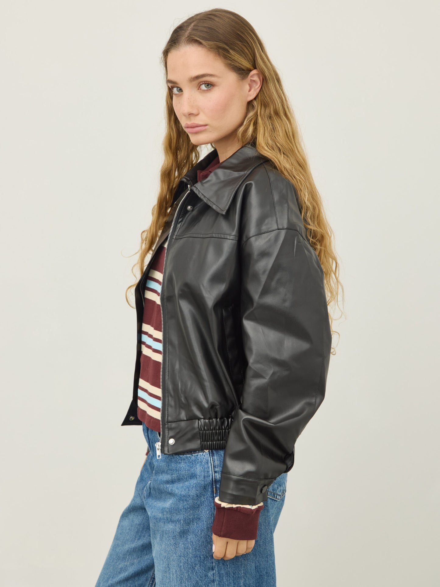 ג'קט דמוי עור בונו | שחור