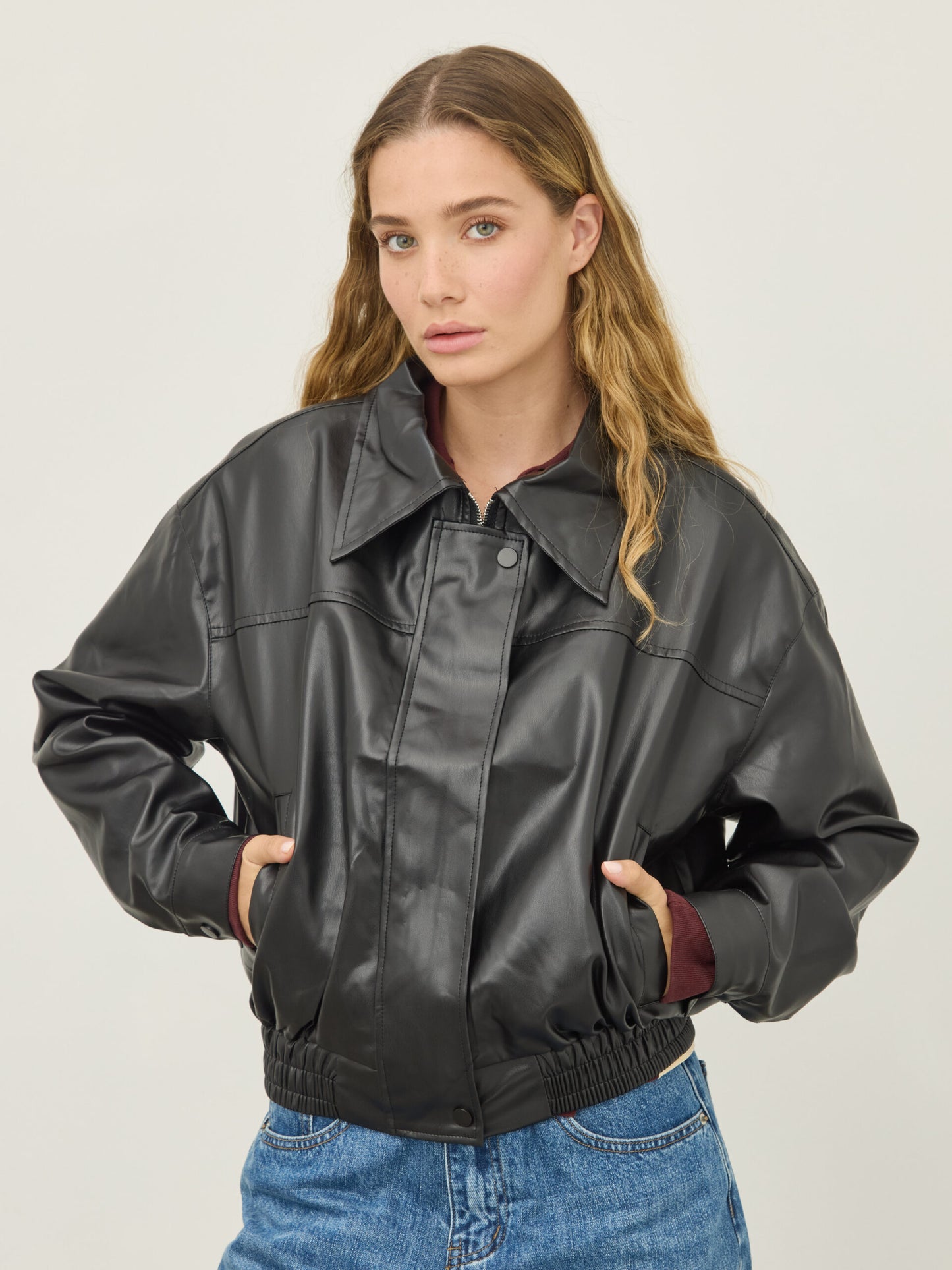 ג'קט דמוי עור בונו | שחור