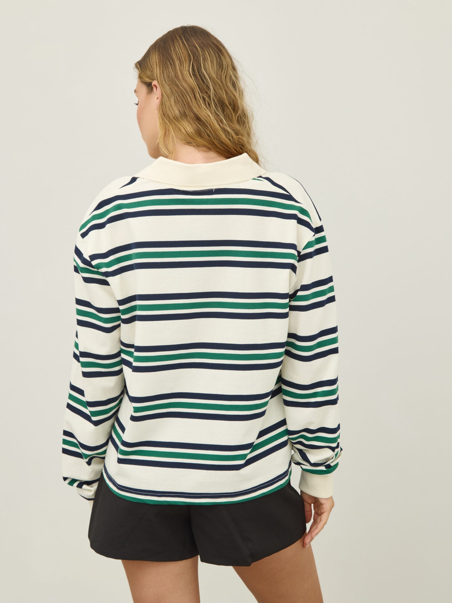 חולצת פולו פסים פרנסין | ירוק
