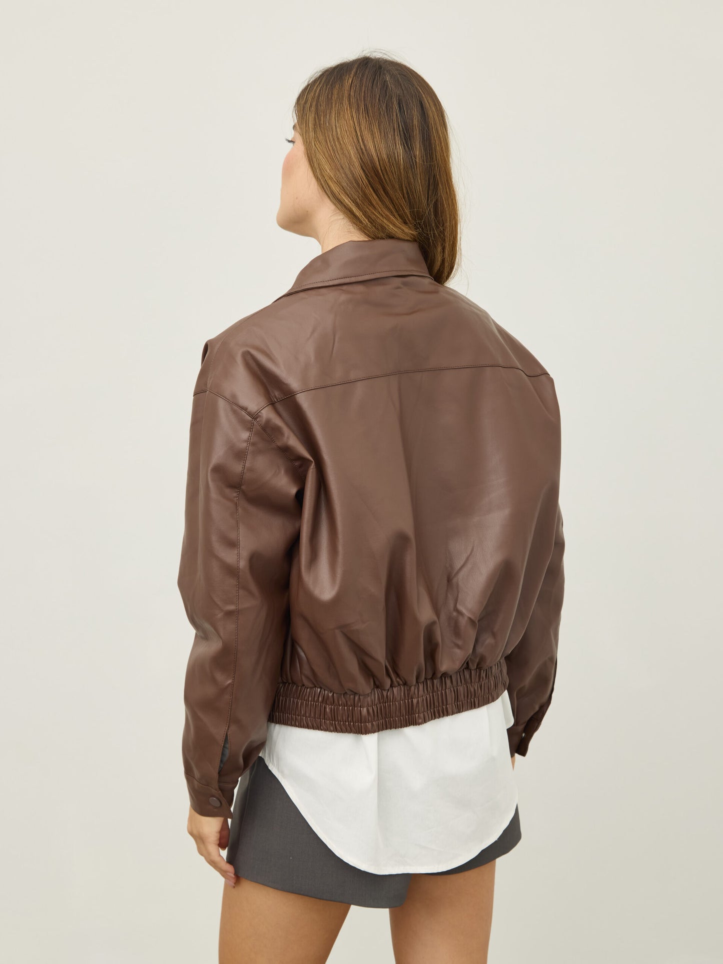 ג'קט דמוי עור בונו | חום