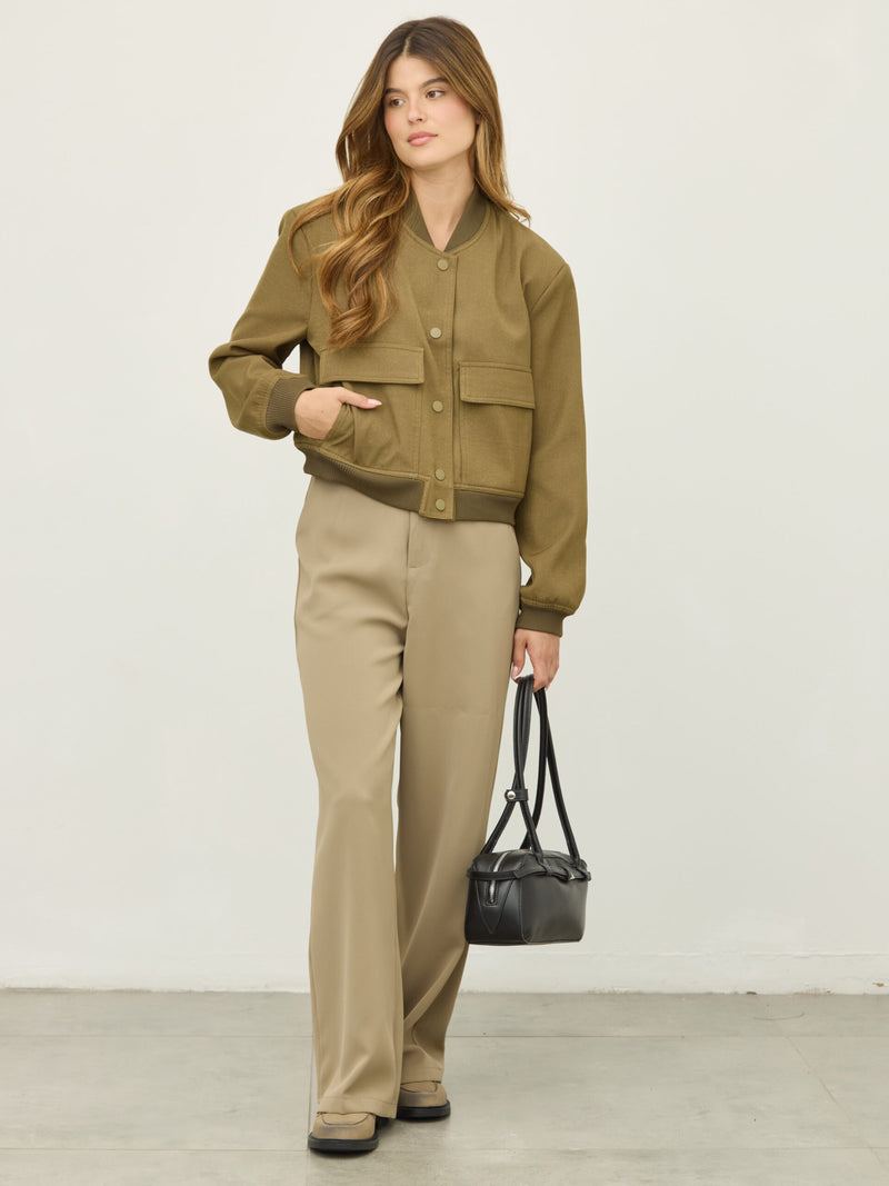 מכנסיים ארוכים מחוייטים גארט | חאקי