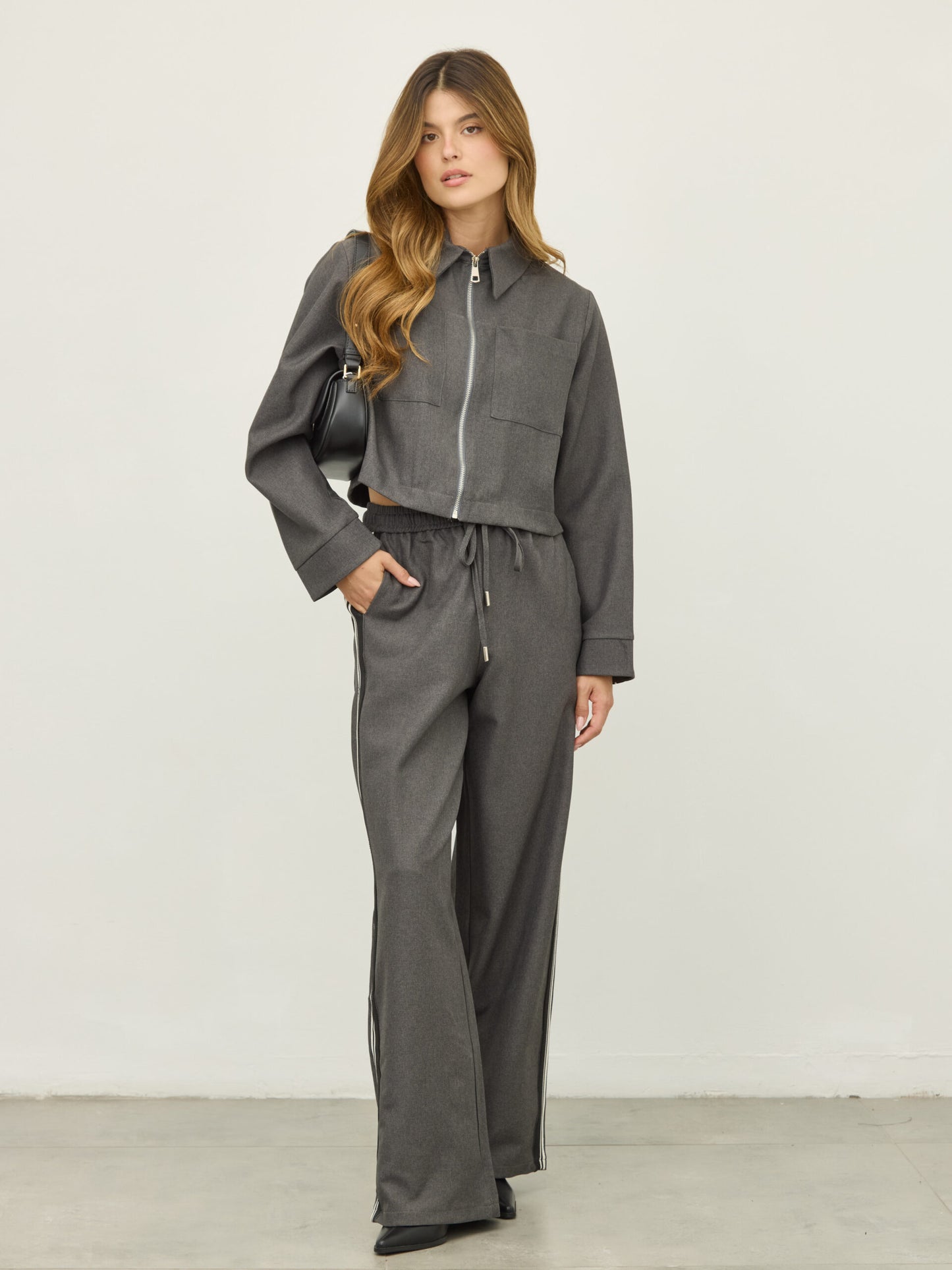 מכנסיים ארוכים ליאו | אפור