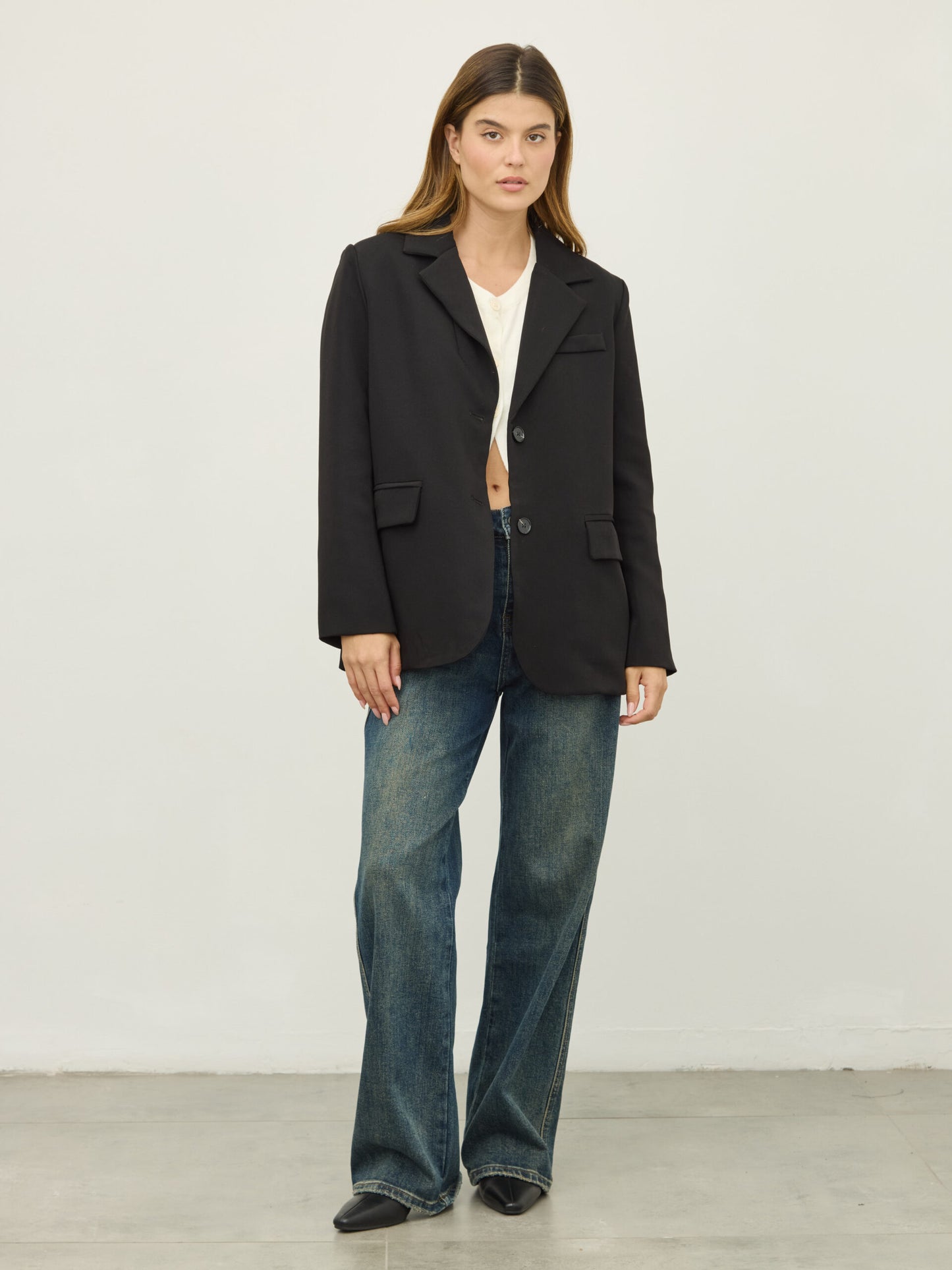 בלייזר מחוייט סיינה | שחור