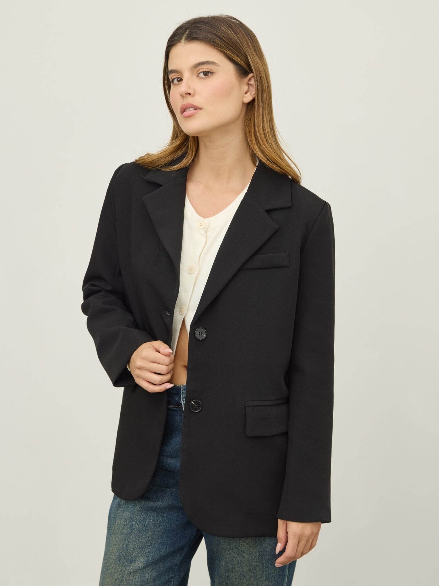 בלייזר מחוייט סיינה | שחור