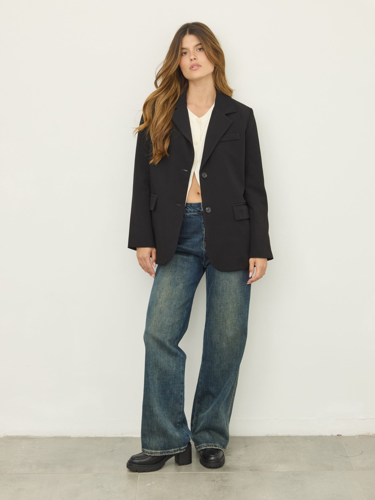 בלייזר מחוייט סיינה | שחור