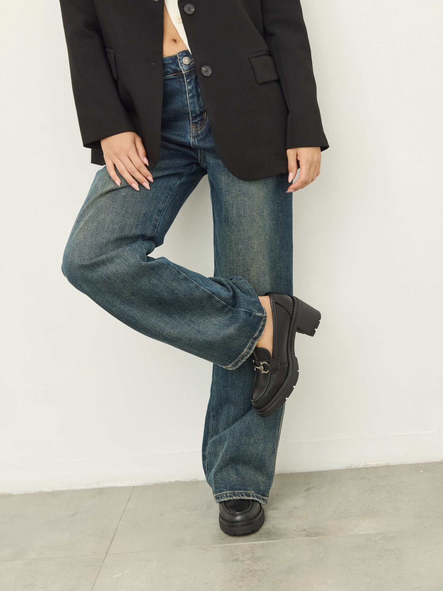 מוקסין סוליית טרקטור עקב פיי | שחור