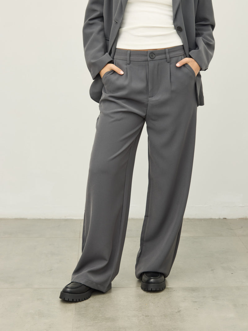 מכנסיים מחוייטים סיינה | אפור