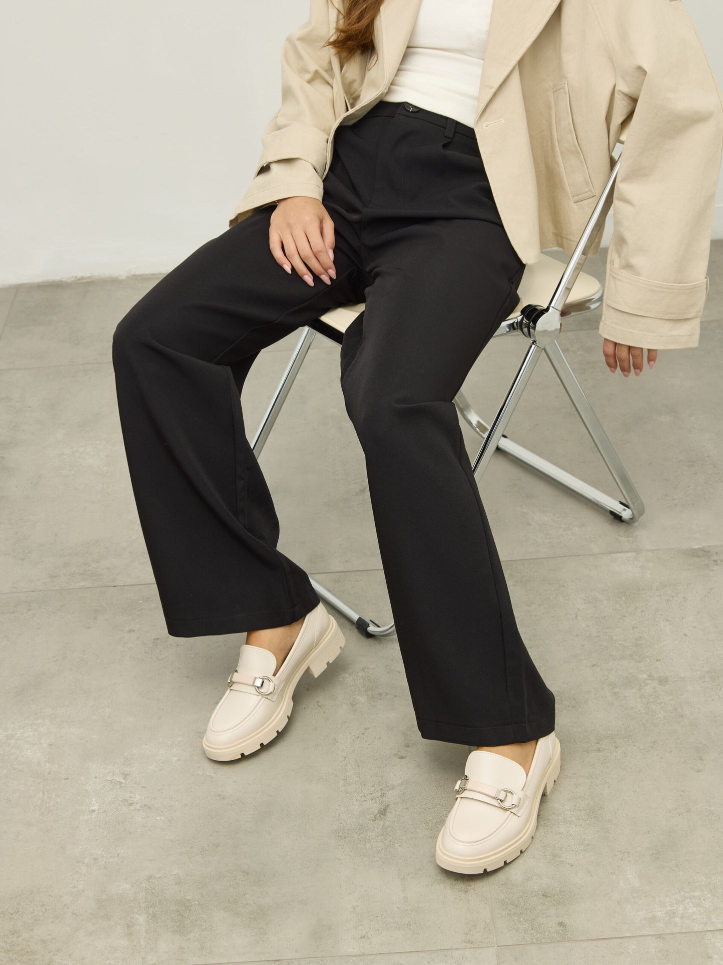 מכנסיים מחוייטים סיינה | שחור