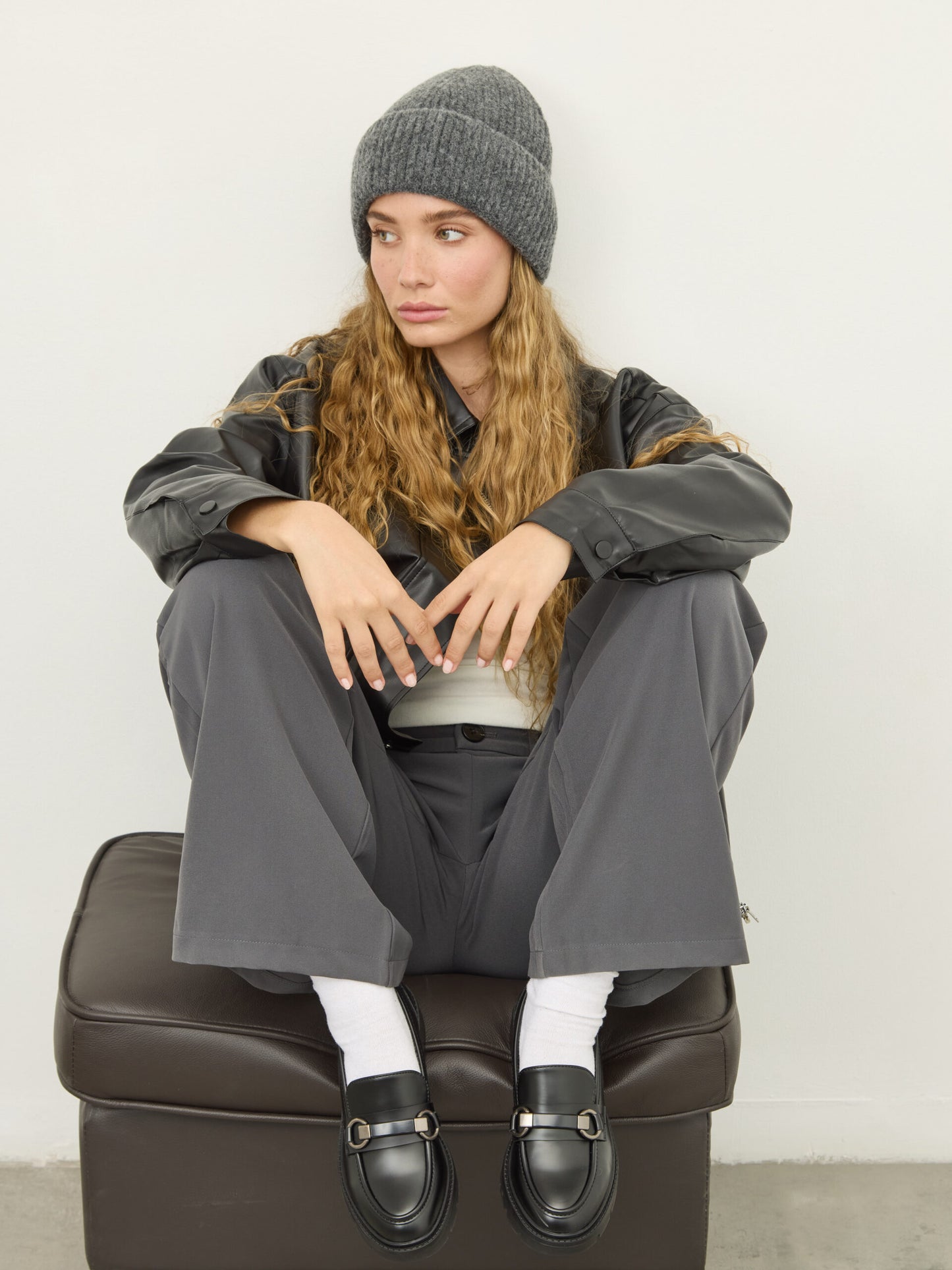 מוקסין סוליית טרקטור אושן | שחור