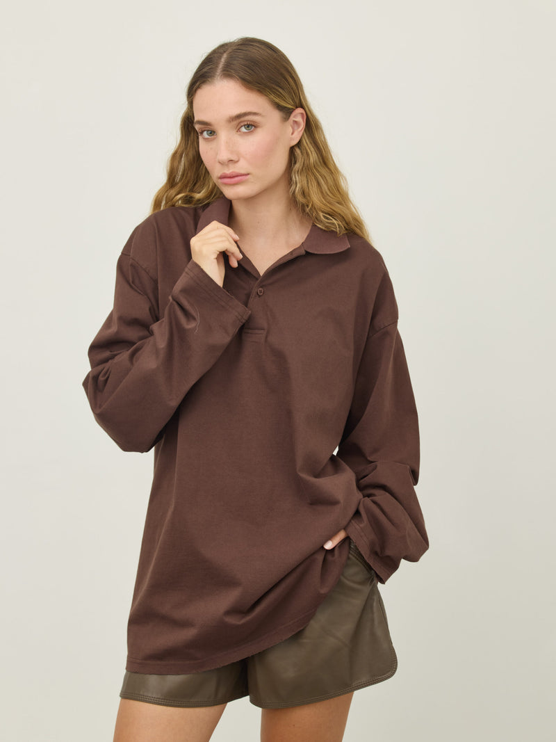 חולצת פולו קלווין | חום