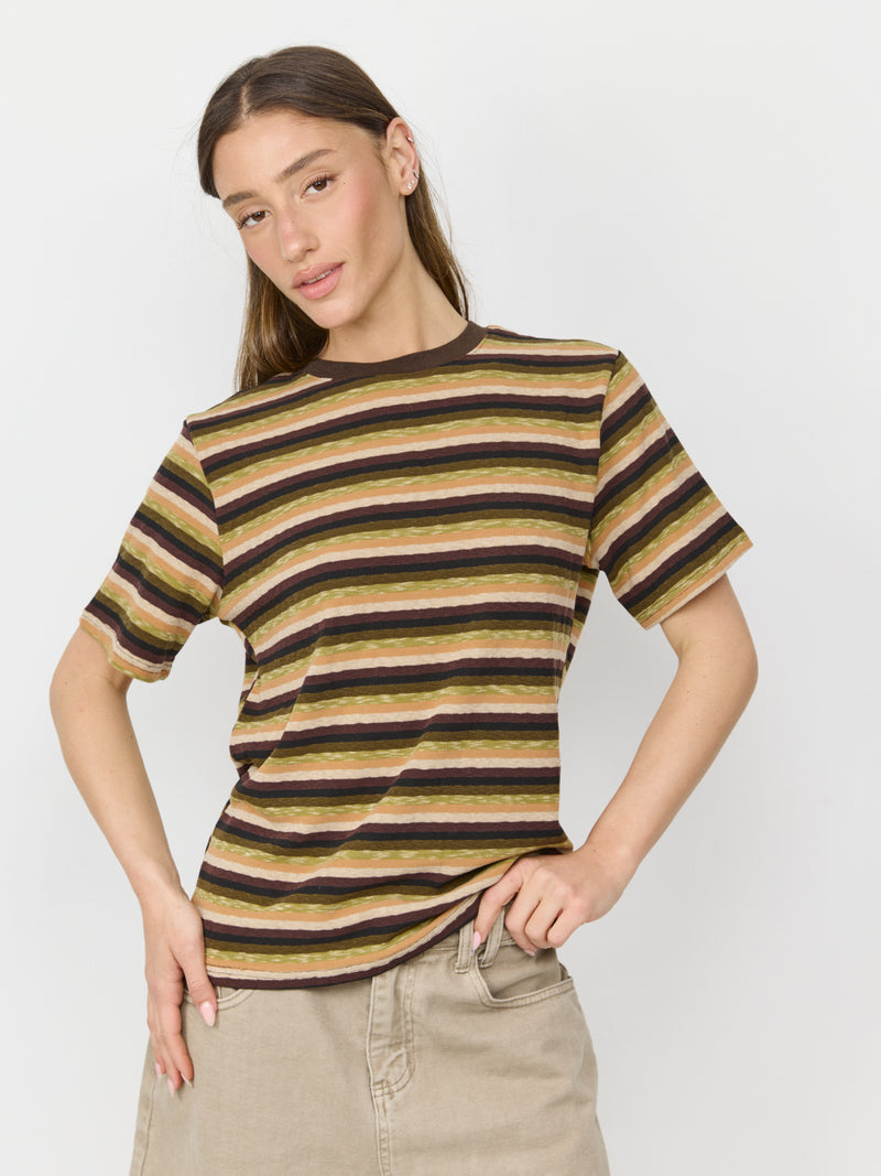 טישירט פסים אנאיס | צהוב
