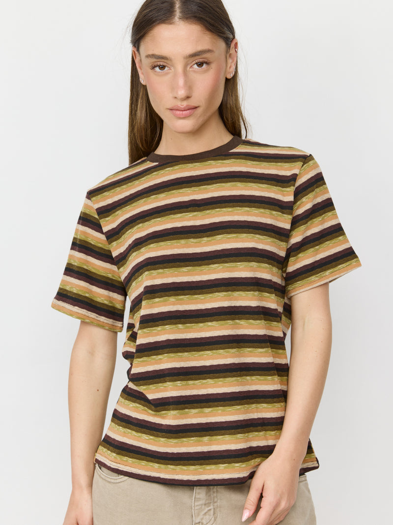 טישירט פסים אנאיס | צהוב