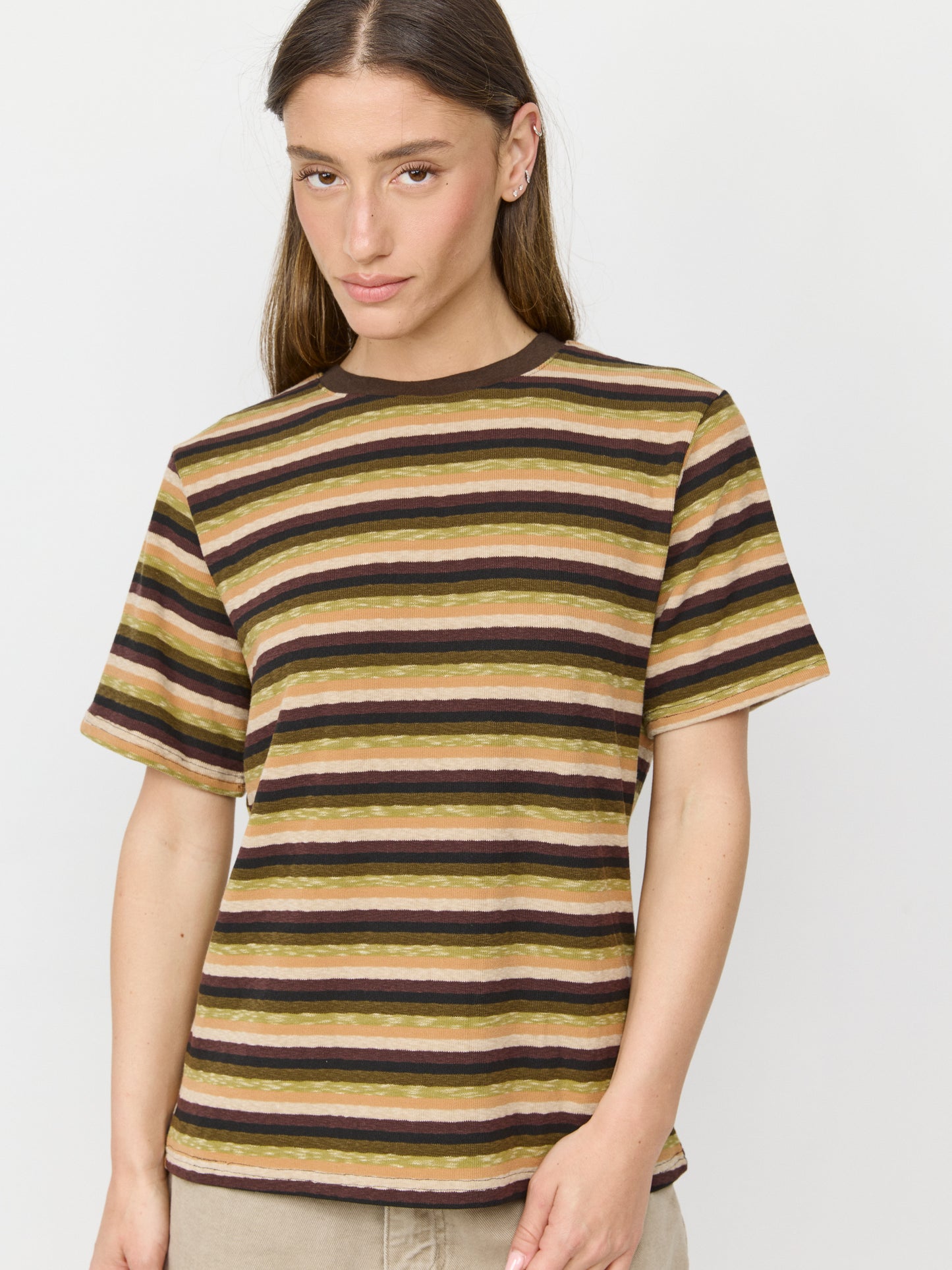 טישירט פסים אנאיס | צהוב