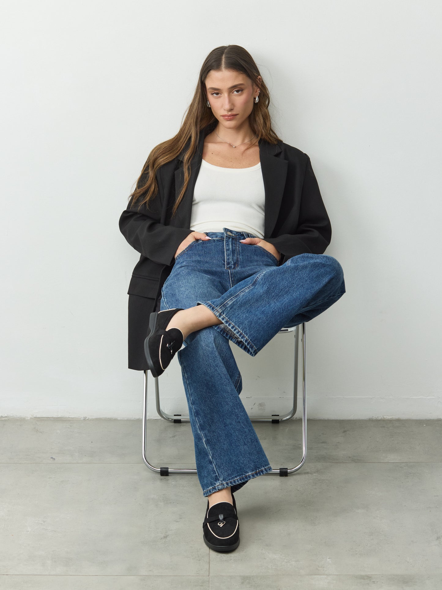 מוקסין דמוי זמש ארלו | שחור