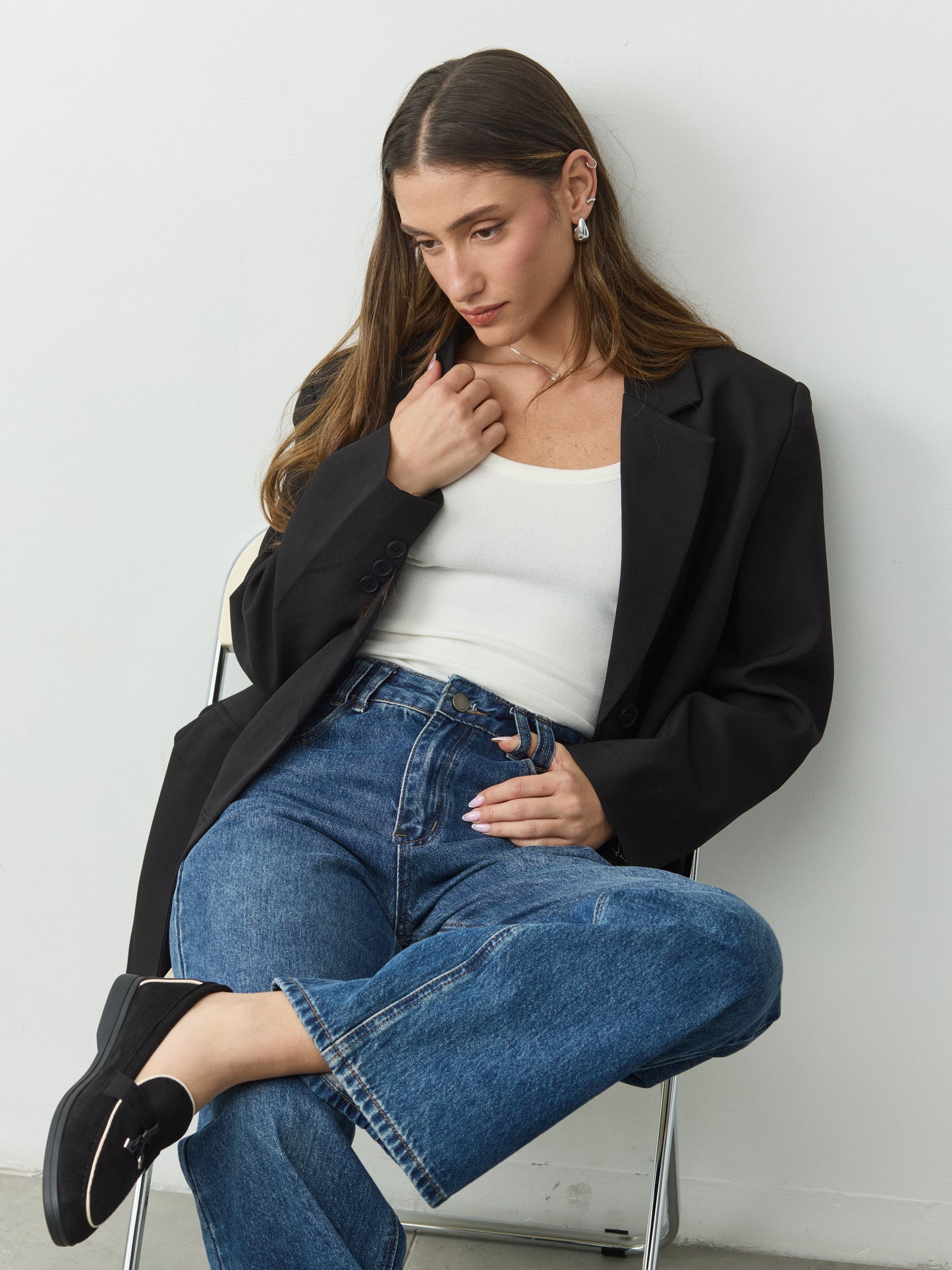 מוקסין דמוי זמש ארלו | שחור