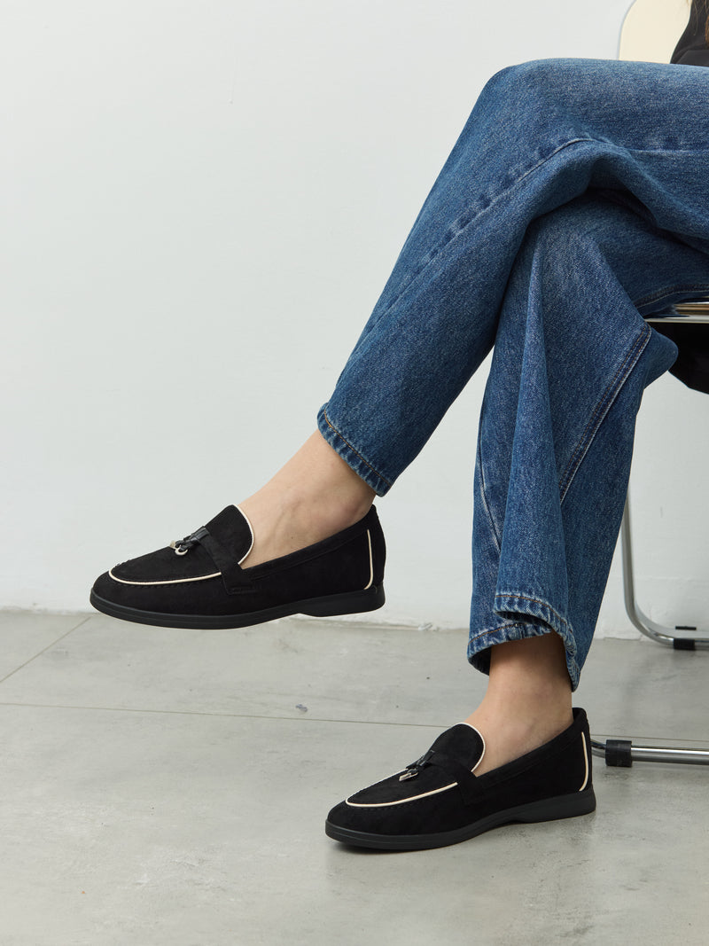 מוקסין דמוי זמש ארלו | שחור