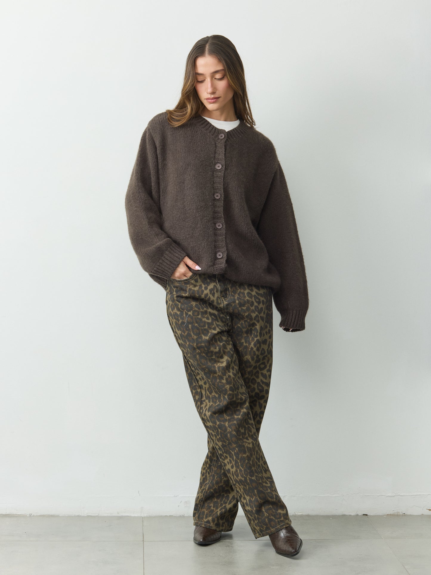 קרדיגן ורוניקה  | חום