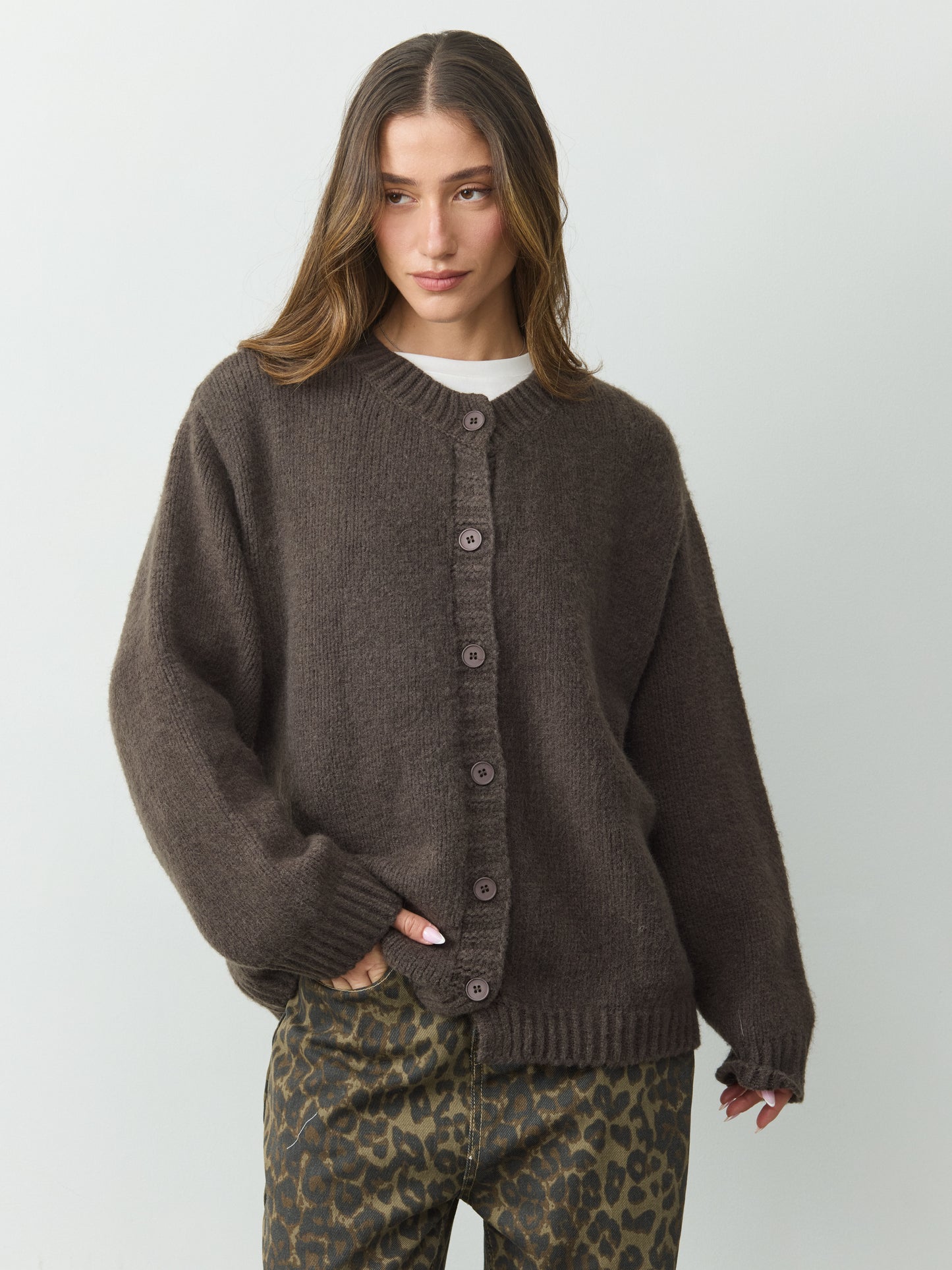 קרדיגן ורוניקה  | חום