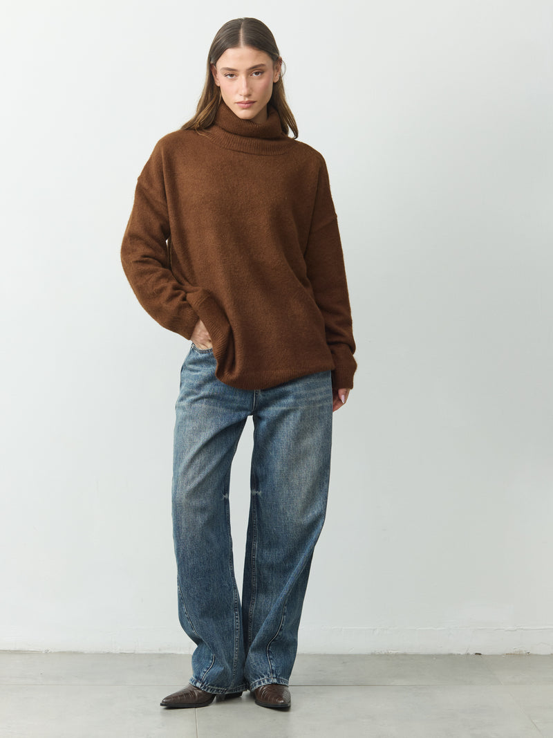 סוודר גולף רורי | קאמל