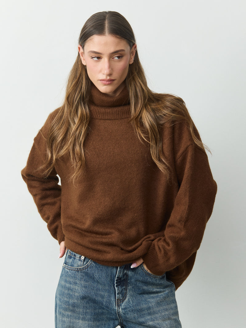 סוודר גולף רורי | קאמל