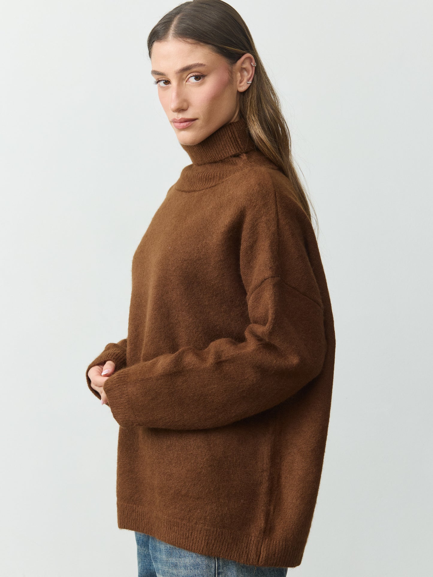 סוודר גולף רורי | קאמל