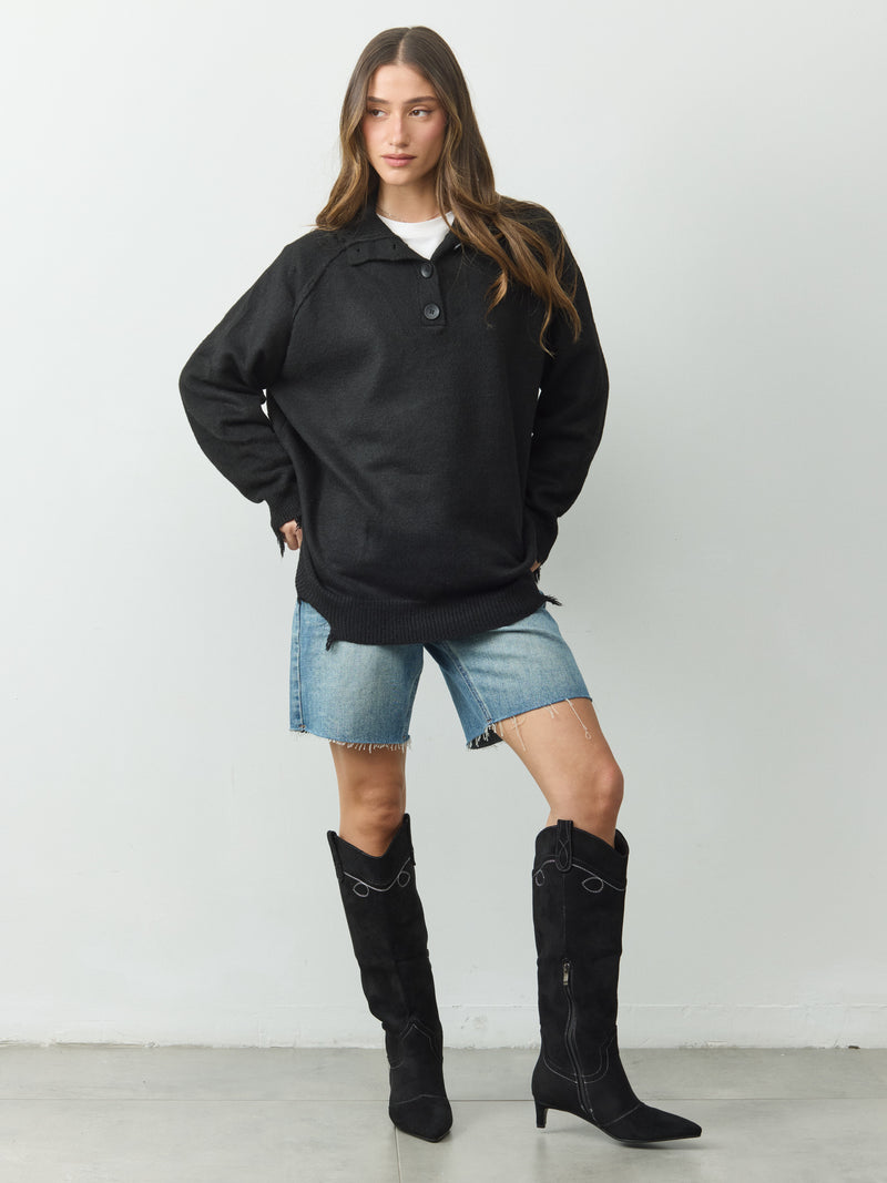 סוודר פולו מיילי | שחור