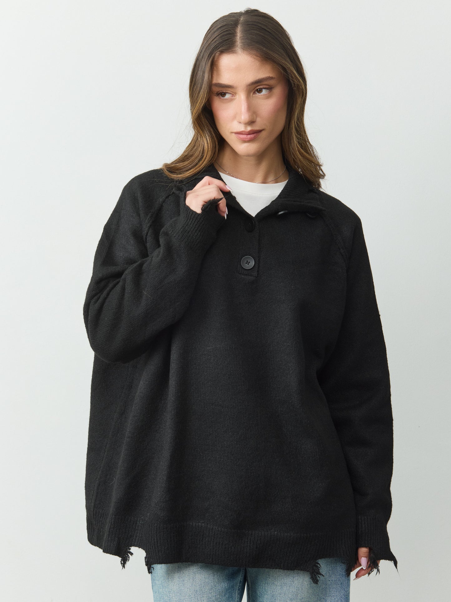 סוודר פולו מיילי | שחור