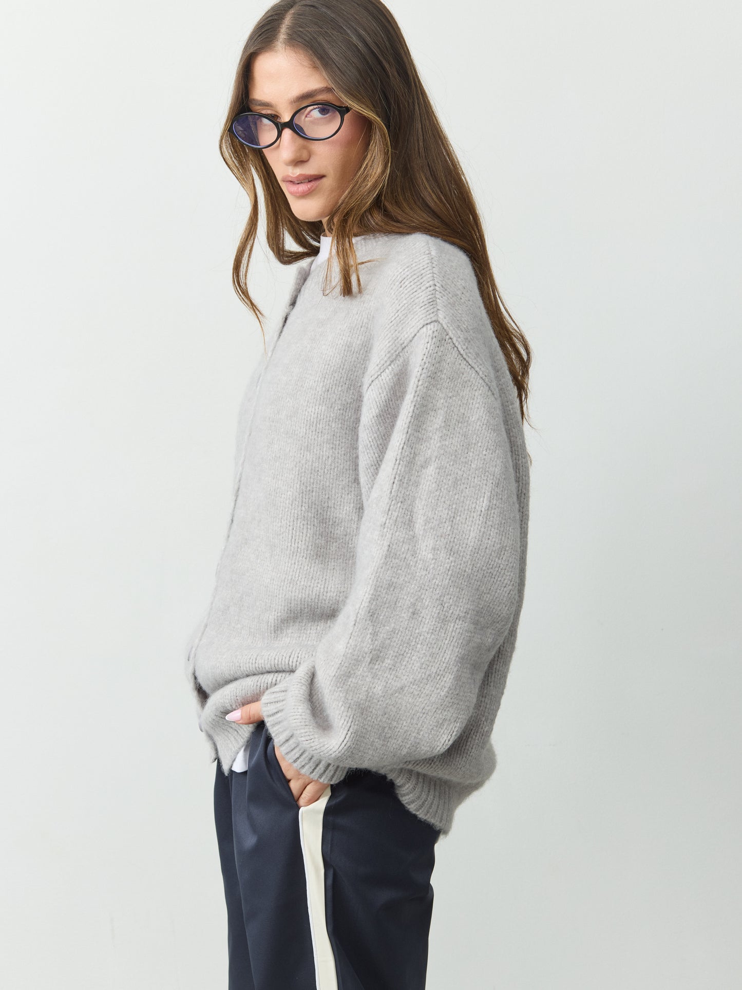 קרדיגן ורוניקה  | אפור