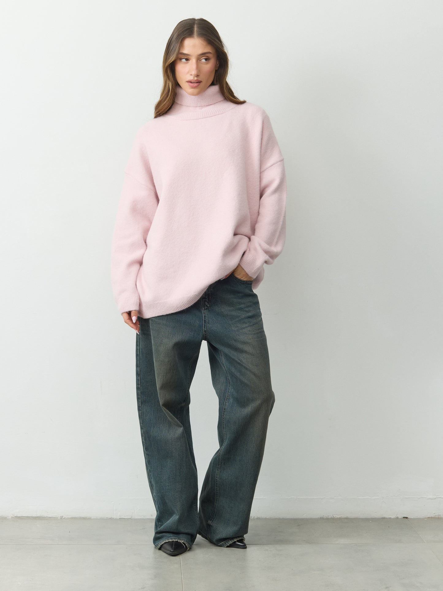 סוודר גולף רורי | ורוד