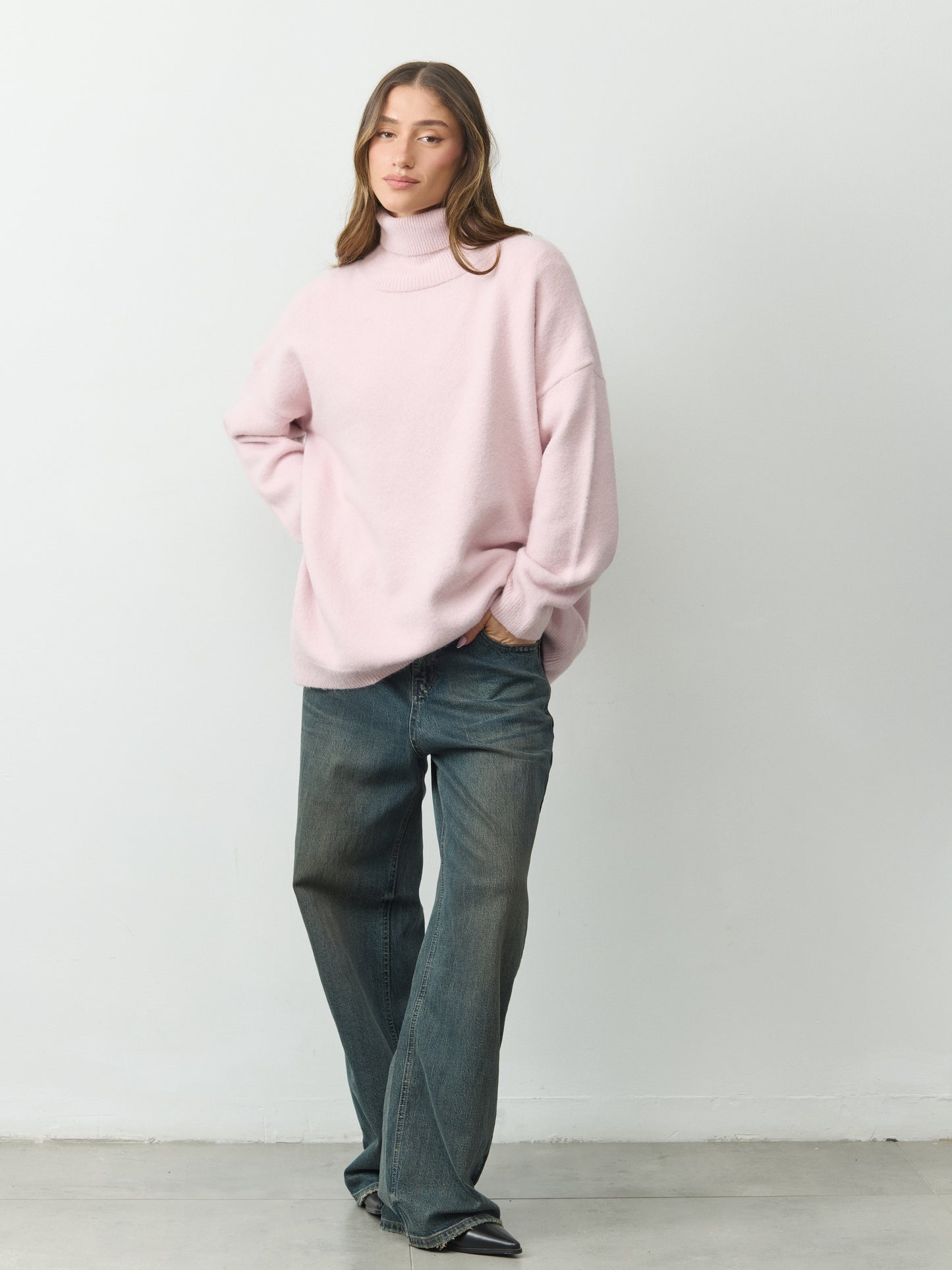 סוודר גולף רורי | ורוד