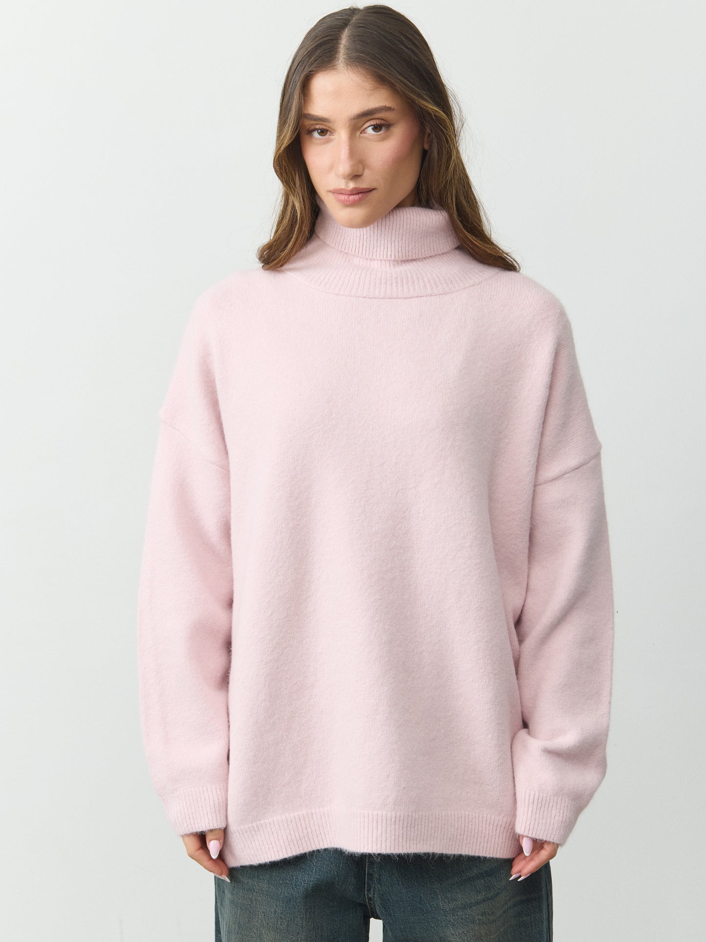 סוודר גולף רורי | ורוד