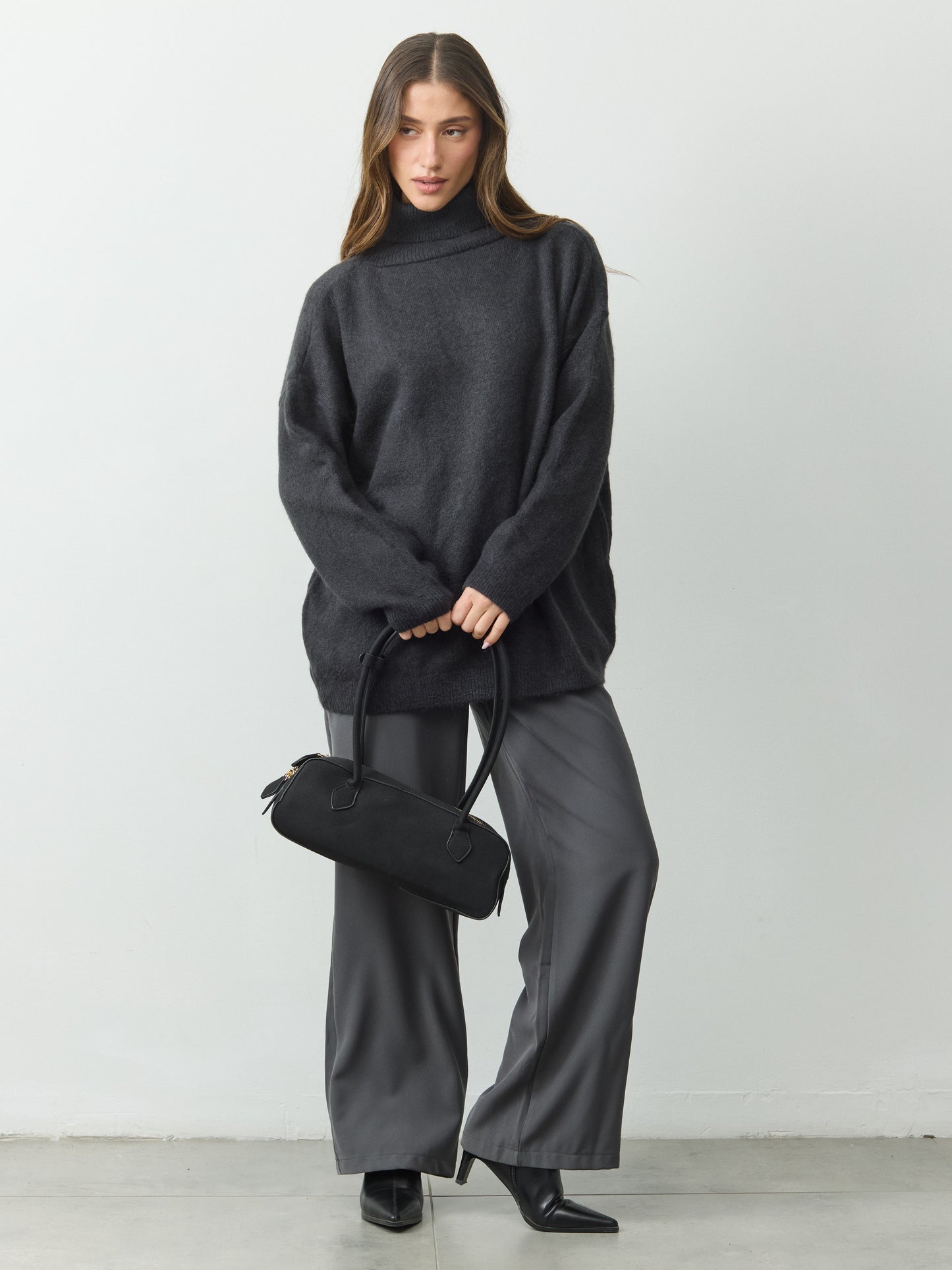 סוודר גולף רורי | אפור כהה