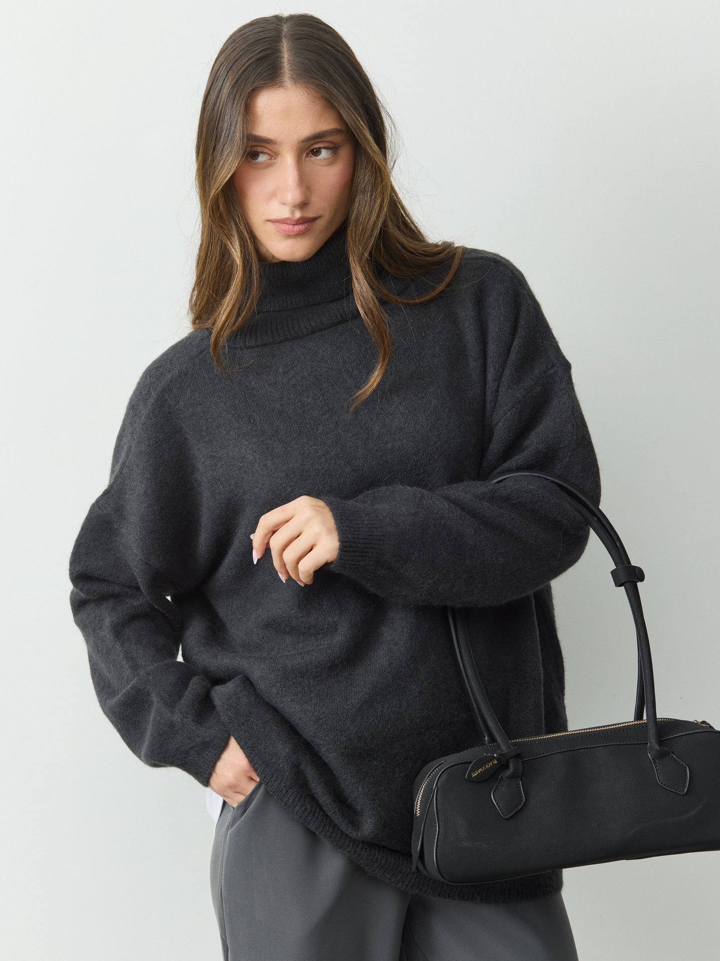 סוודר גולף רורי | אפור כהה