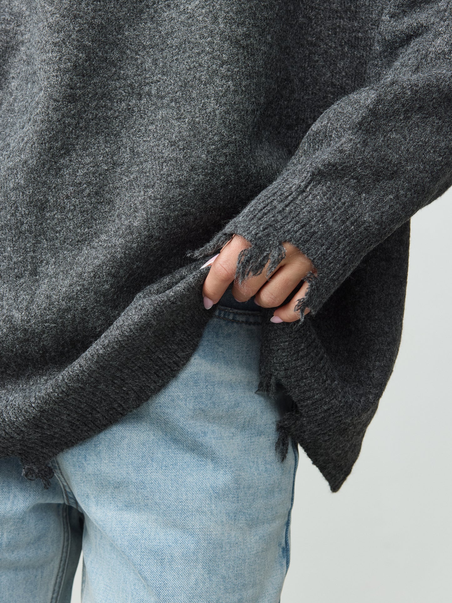 סוודר פולו מיילי | אפור כהה