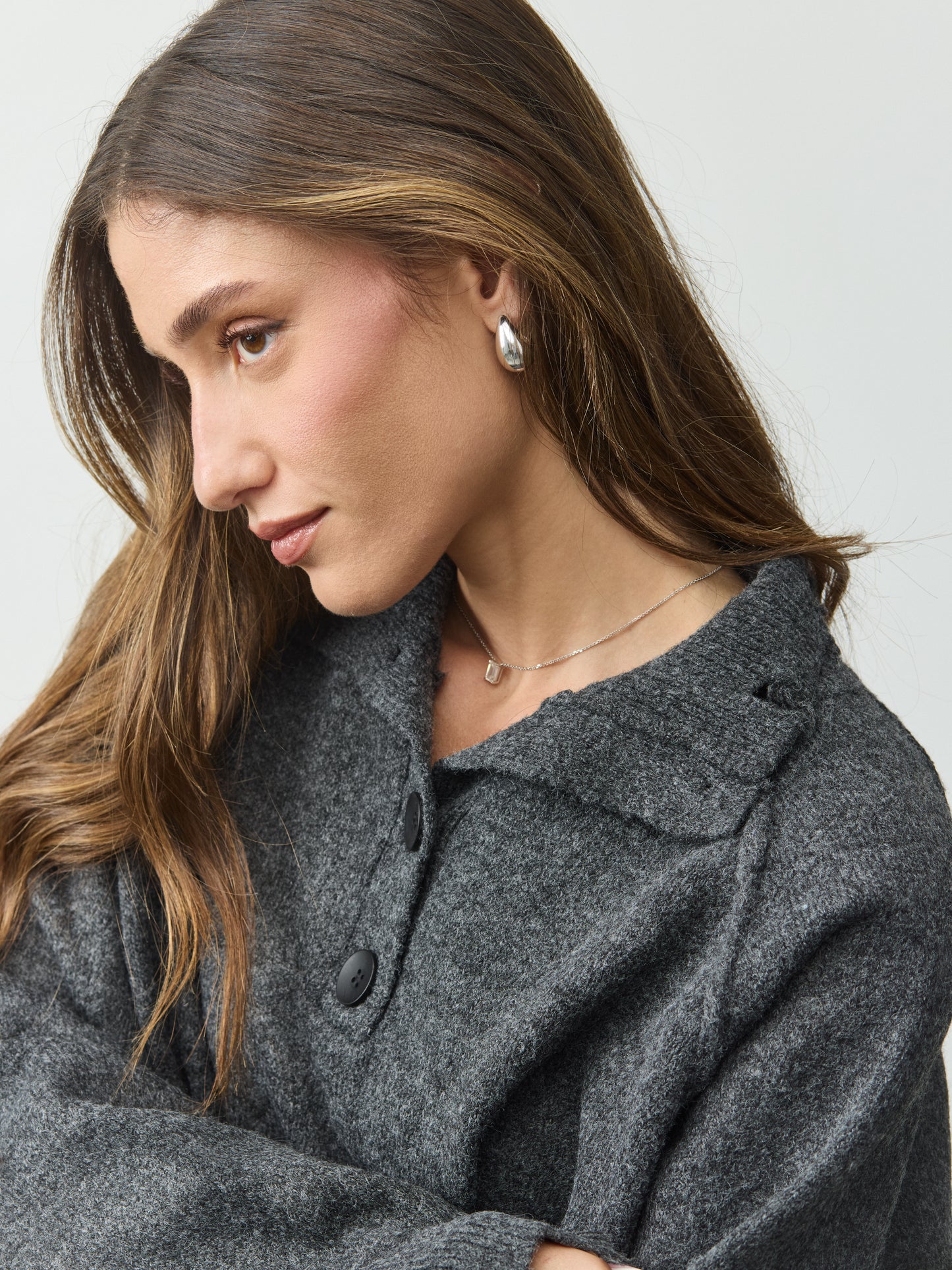 סוודר פולו מיילי | אפור כהה