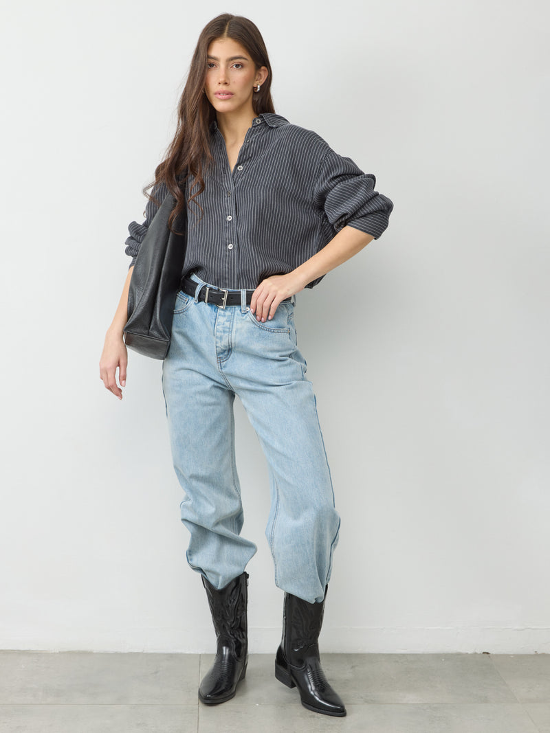 חולצה מכופתרת מריל | אפור