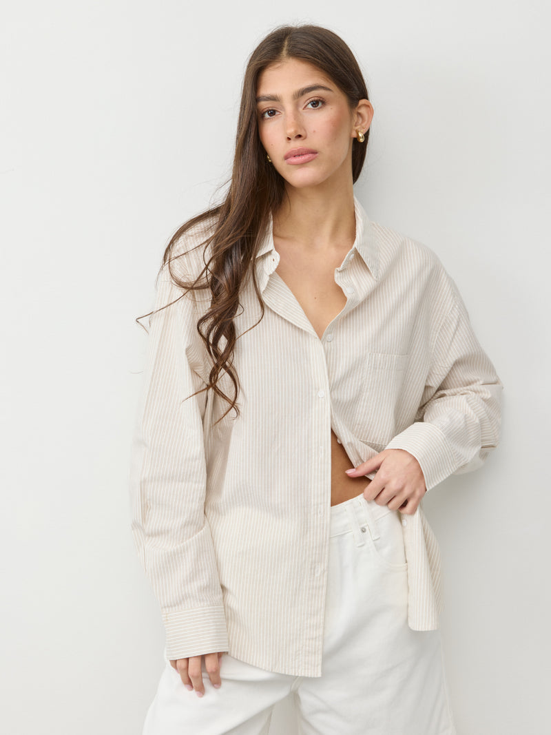 'חולצה מכופתרת ברנרד | בז