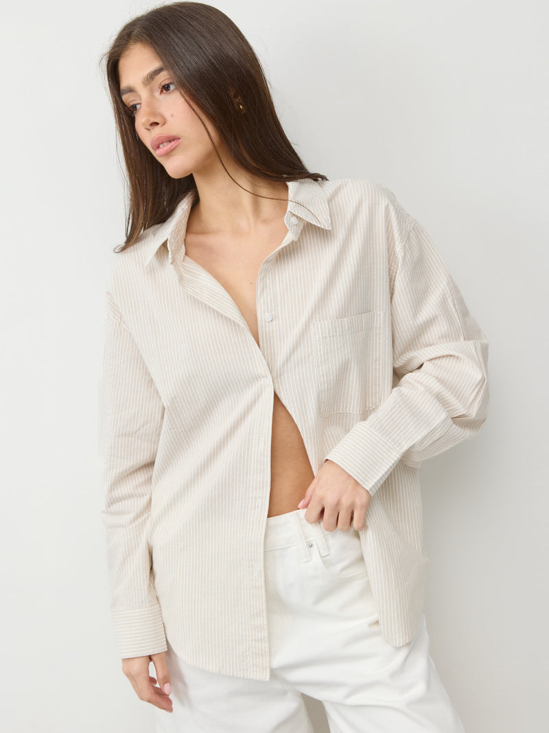 'חולצה מכופתרת ברנרד | בז