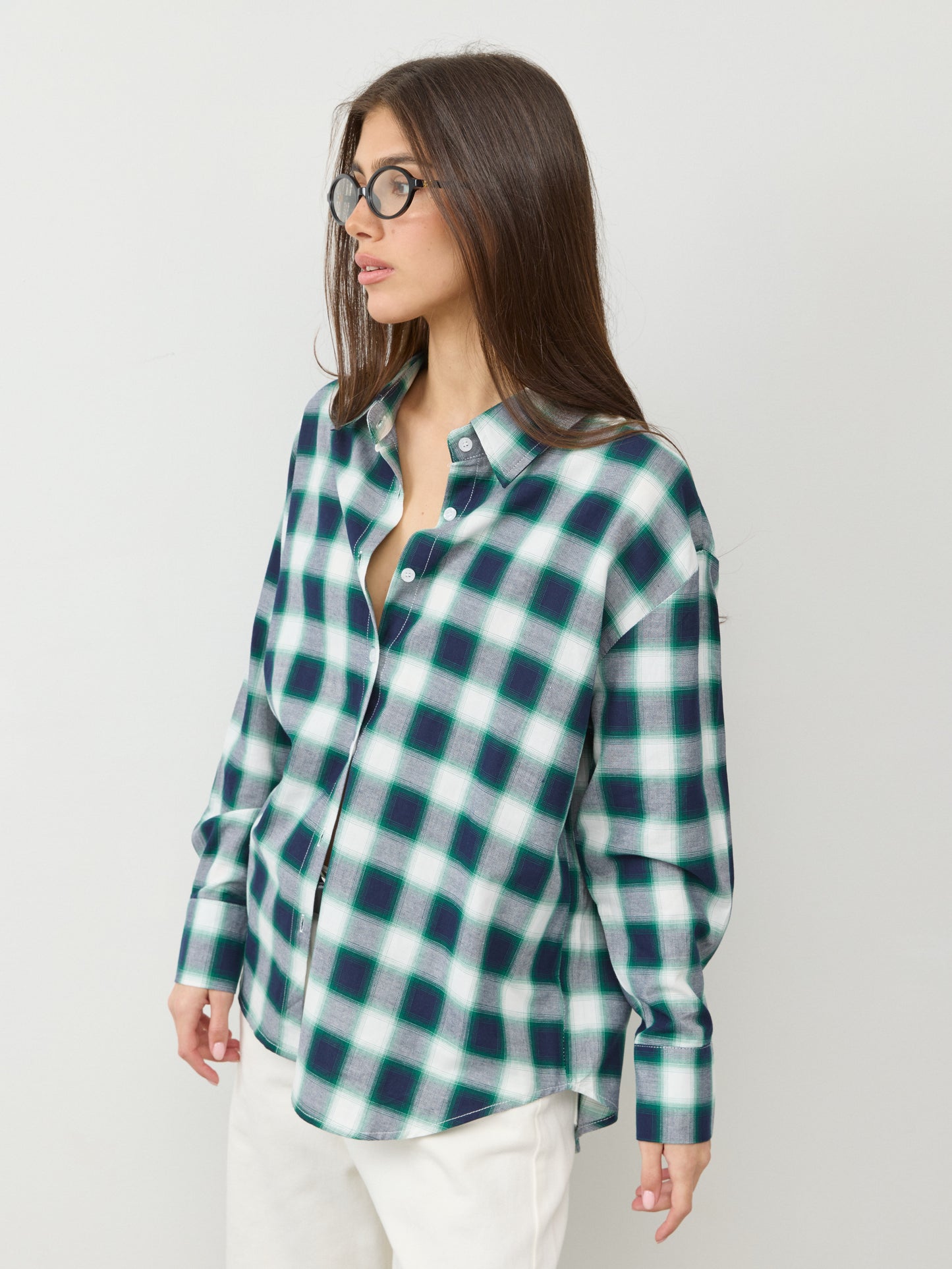 חולצה מכופתרת משבצות טרנר | ירוק