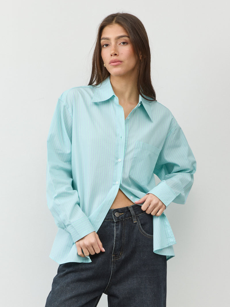 חולצה מכופתרת אלואיז | ירוק