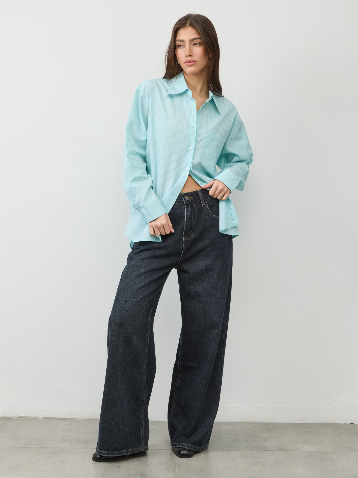 חולצה מכופתרת אלואיז | ירוק