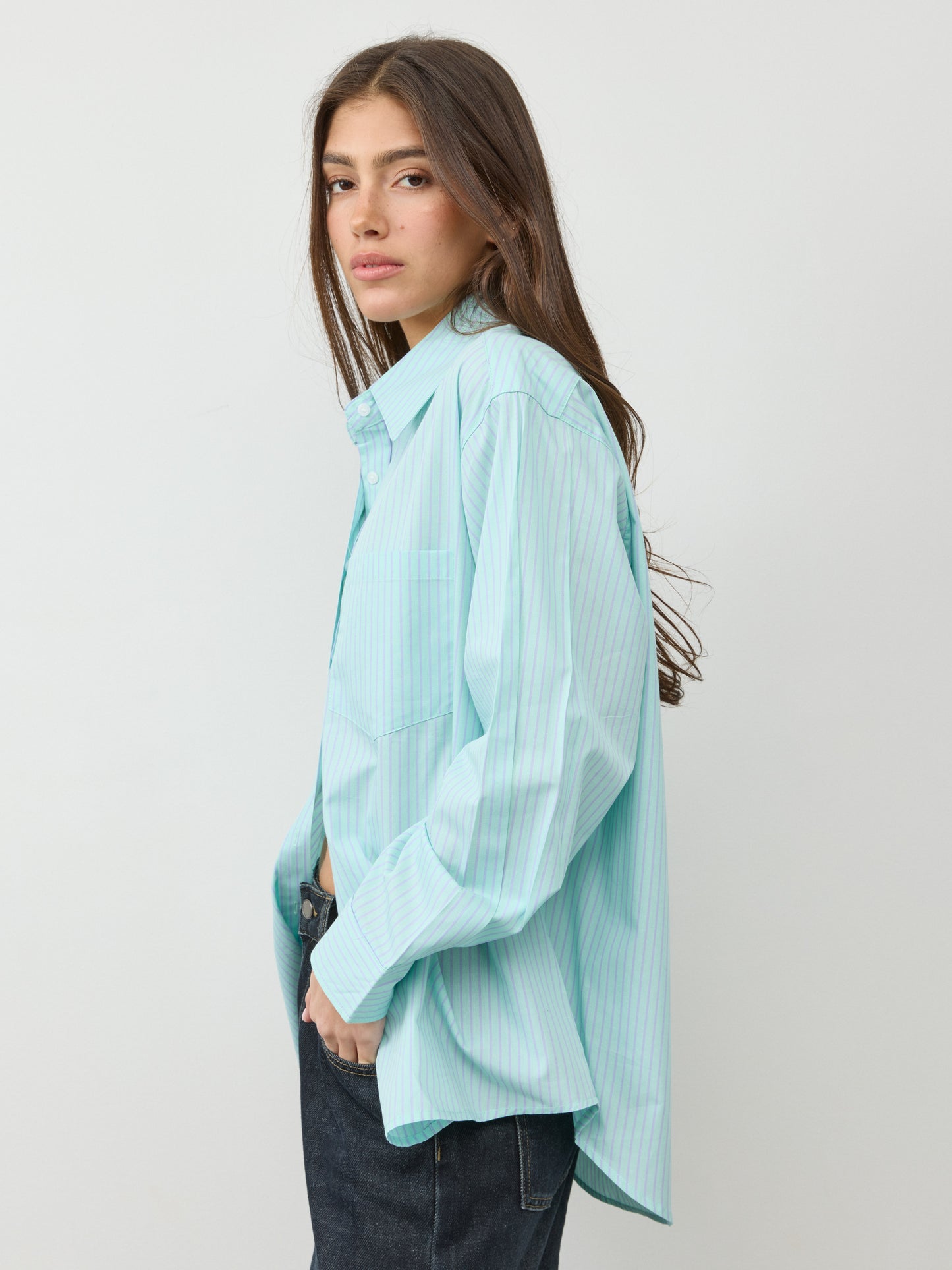 חולצה מכופתרת אלואיז | ירוק