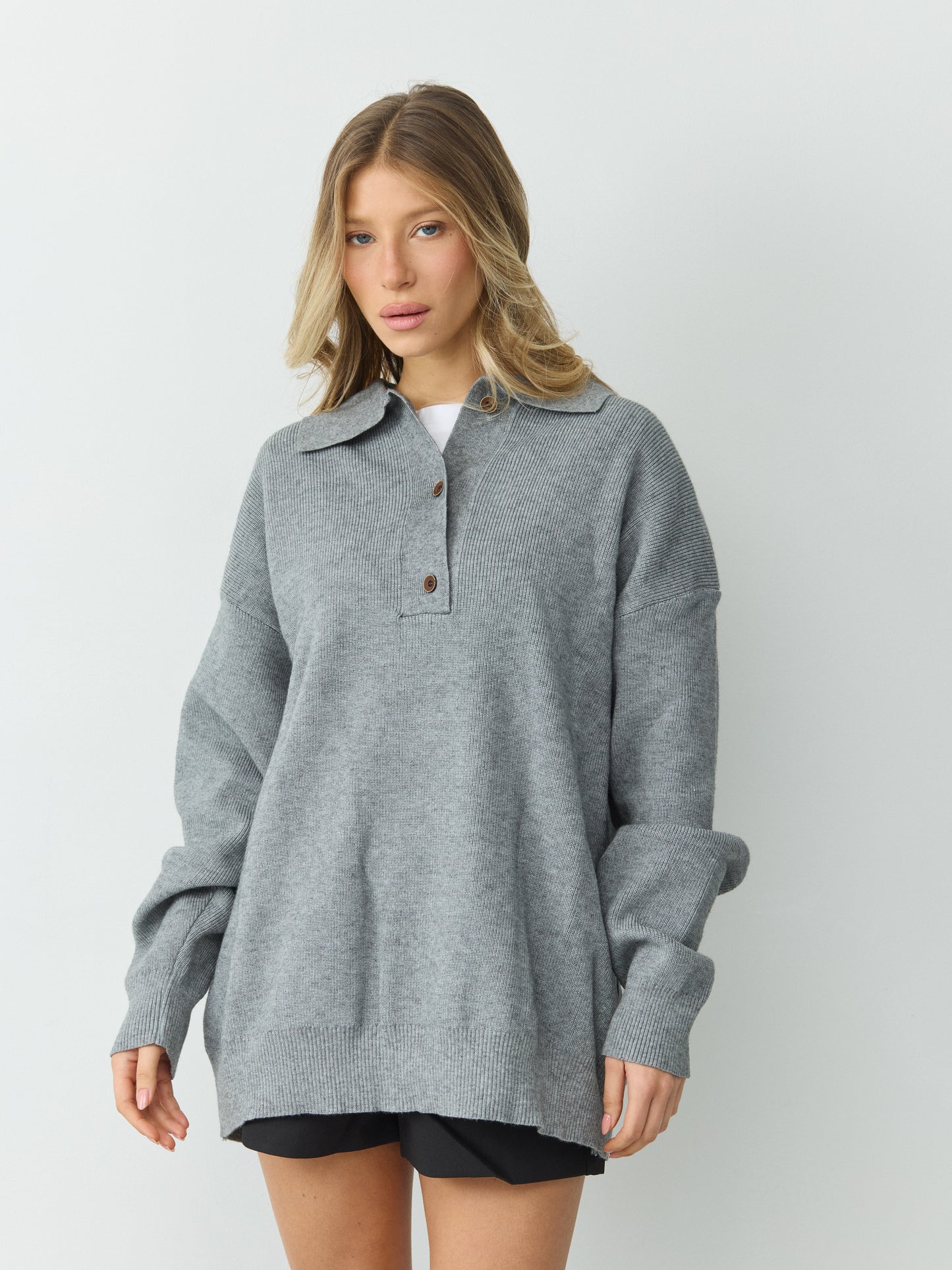 סוודר פולו ארי  | אפור