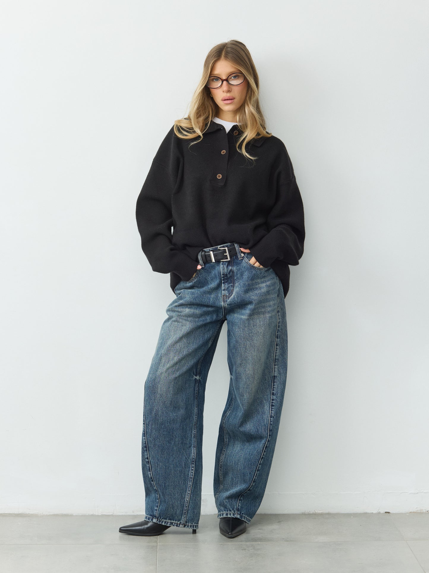 סוודר פולו ארי  | שחור