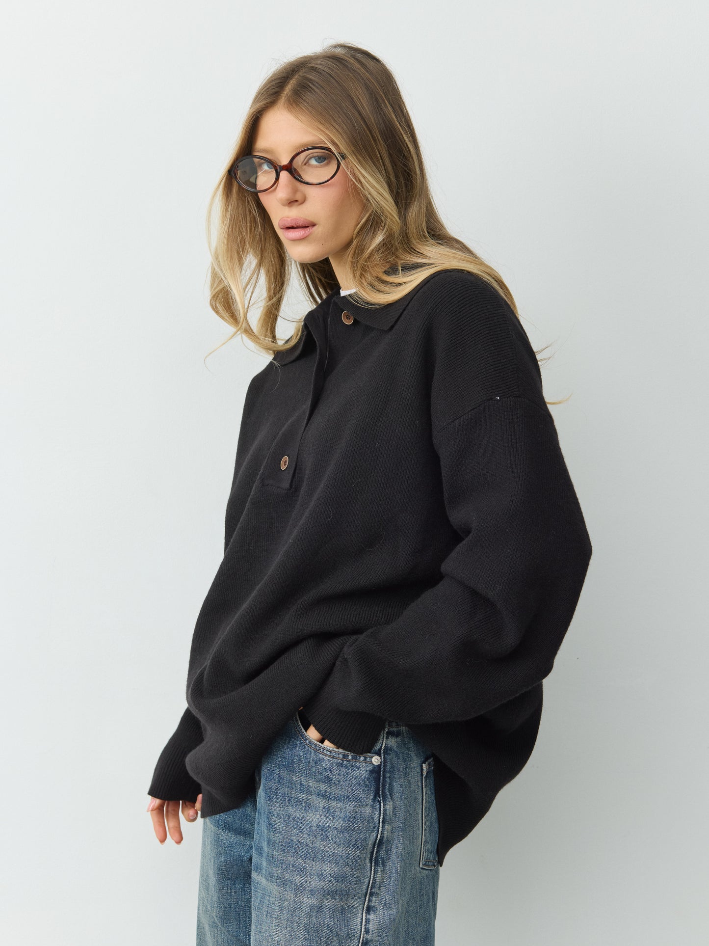 סוודר פולו ארי  | שחור